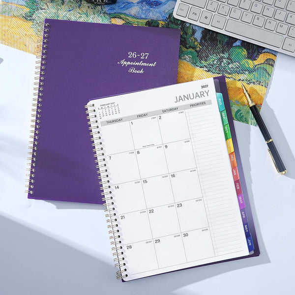 2025-2026 Weekly Appointment Book/Planner - Daily Hourly Planner 2025-2026, Jul 2025 - Jun 2026, 9" X 11" Appointment Book, Monthly Tabs, Hourly