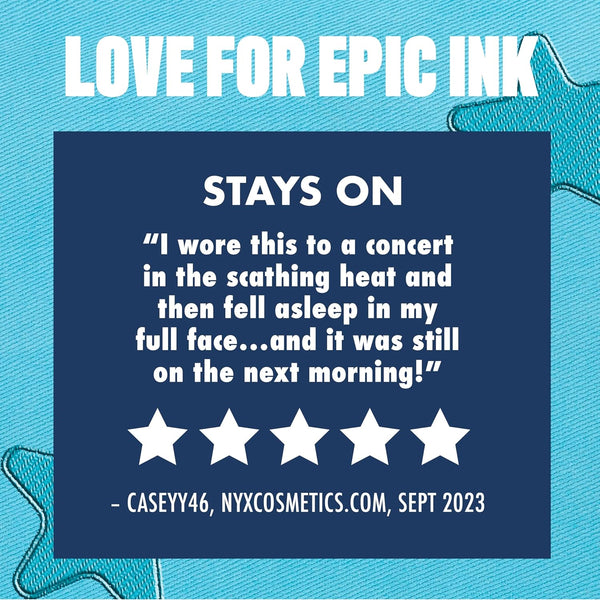 NYX PROFESSIONAL MAKEUP Epic Ink Liner, Waterproof Liquid Eyeliner - Black, Vegan Formula