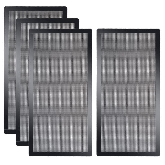 [4 Pack] 280X140Mm PC Case Dust Mesh Filter, Magnetic Frame Computer Fan Dust Mesh PC Cooler Filter Dustproof PVC Cover 