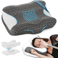 Elviros CPAP Pillow HSA/FSA for Side Back and Stomach Sleepers | Adjustable Firmness & 4 Heights, Ergonomic Memory Foam Cervical Neck Pillow for