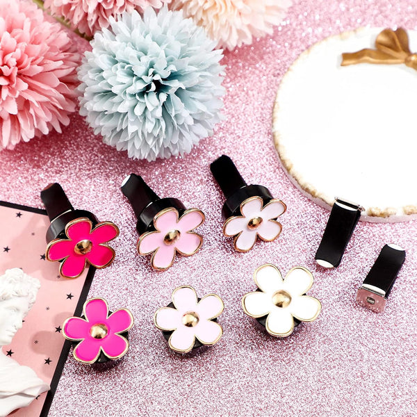 Frienda 6 Pcs Daisy Flower Air Vent Clip Accessories Air Conditioning Outlet Clip Car Air Freshener Dashboard Accessories Charm Car Inter Decor(3