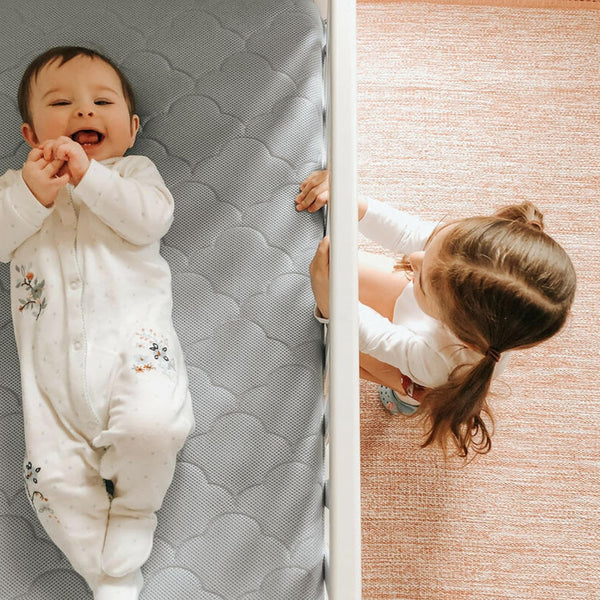 Newton Baby Waterproof Crib Mattress, Breathable & Washable - Grey