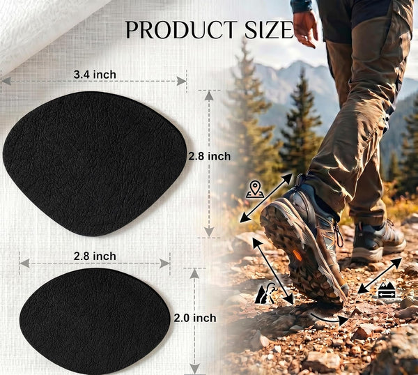 Shoe Heel Repair, 4 Pairs Inside Shoe Heel Patch Pad for Holes | Self-Adhesive, Heel Repair, Hole Repair, For Sneaker, Leather Shoes 4 Pair Black