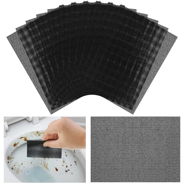 Skyley Flexible Scrubbing Screen Cleaning Mesh for Household 5.5 X 4 Inch Cleaner Toilet Hard Water Ring Remover Scouring Pad Abrasive Grit