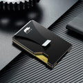 Card Wallet for Men Slim Minimalist: Metal Wallets with Money Clip - Rfid Thin Front Pocket Credit Card Holder - Gift for Men Husband Father at