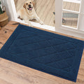 BEQHAUSE Dirt Trapper Door Mat 20" x 32", Doormat Non-Slip, Navy Blue | Entryway Rugs Washable, Dog Door Mat Stain Resistant and Absorbent Welcome