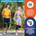Knee Brace for Pain Relief - 2 Pack Knee Compression Sleeves for Men and Women - Support for Weightlifting, Gym, Workout, Volleyball - Meniscus
