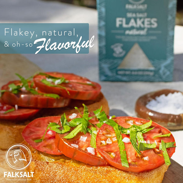 Falksalt - Natural Sea Salt Flakes, Light & Crunchy Gourmet Sea Salt Flakes for Cooking, Baking, & Finishing (8.8 oz) 8.8 Ounce (Pack of 1)