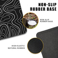 Topographic Contour Gaming Mouse Pad，Large XL Mouse Pad Big Mouse mat,Long Computer Keyboard with 3mm Non-Slip Base and Stitched Edge for Gaming