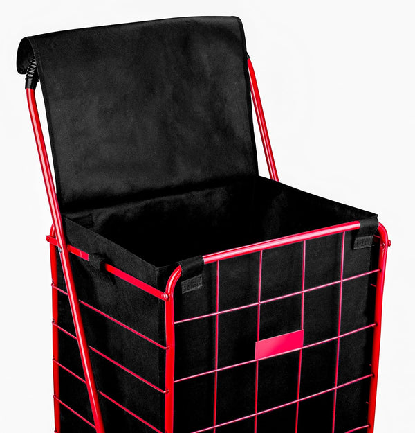 Handy Laundry Shopping Cart Liner, 18" X 15" X 24", Square Bottom, Fits Standard Shopping Cart, Cover and Adjustable Straps for Easy Secure