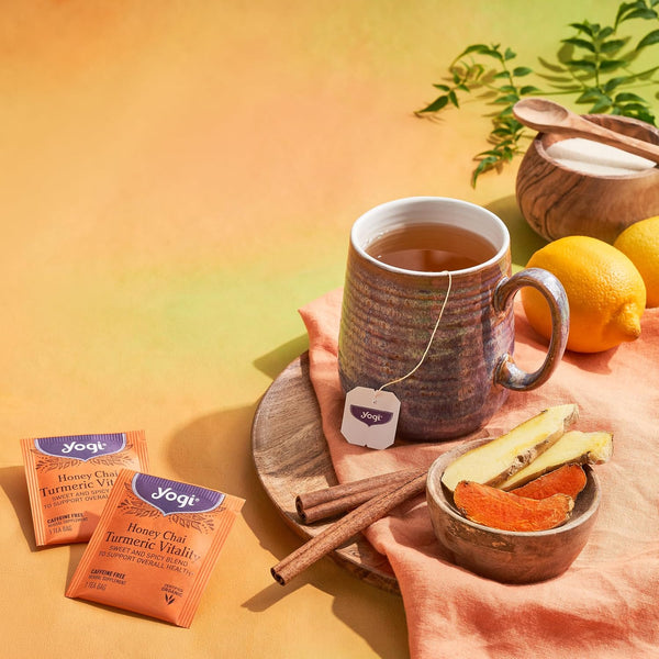 Yogi Tea, Honey Chai Turmeric Vitality, 16 ct Honey Chai Turmeric Vitality 16 Count (Pack of 1)