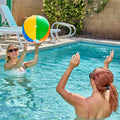 JOYIN 4-Pack 20" Beach Balls - Large Rainbow Beach Ball Inflatable Pool Toys for Party Supplies Decorations, Adults Kids Birthday Luau Summer
