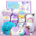 Gifts for Women, Get Well Soon Care Package,Feel Better Gifts for Women 8pcs Lavender Birthday Baskets for Her Mom, Sister, Female Friends