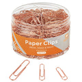 NEEWAY 500pcs Rose Gold Paper Clips Assorted Sizes Small, Medium and Large Paperclips for Paperwork Ideal for Home, School and Office Use