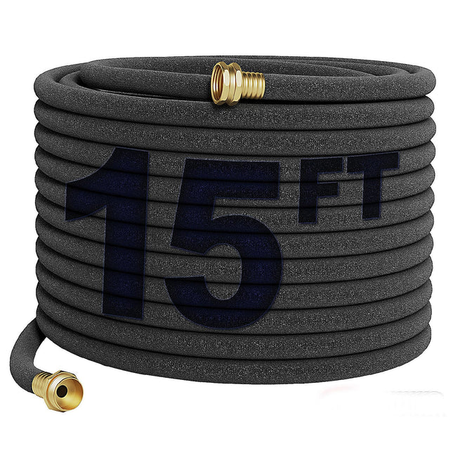 Soaker Hose 25 FT for Garden Beds,Heavy Duty Solid Brass Connector 1/2â Ruber Drip Irrigation for Flower Bed&Yard,Land