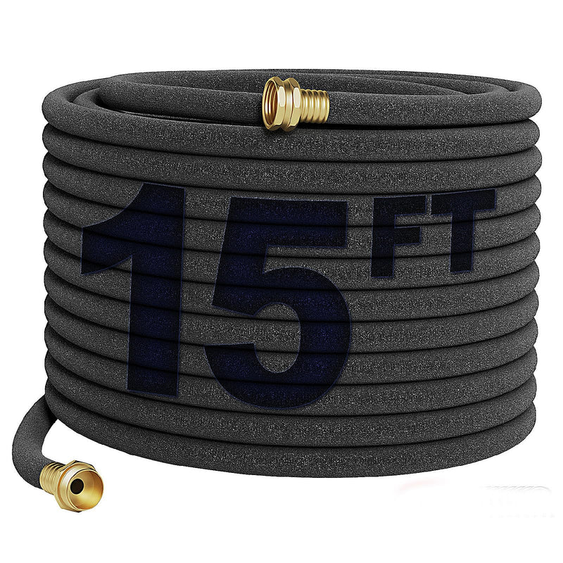 Soaker Hose 25 FT for Garden Beds,Heavy Duty Solid Brass Connector 1/2â Ruber Drip Irrigation for Flower Bed&Yard,Landscaping