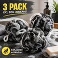 Exfoliating Loofah Body Scrubber for Shower: 3-Pack XXL 90g Loofah Sponge