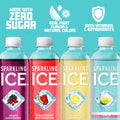 Sparkling Ice Blue Variety Pack, Zero Sugar Sparkling Water, with Vitamins and Antioxidants, 17 fl oz, 12 count (Classic Lemonade, Strawberry