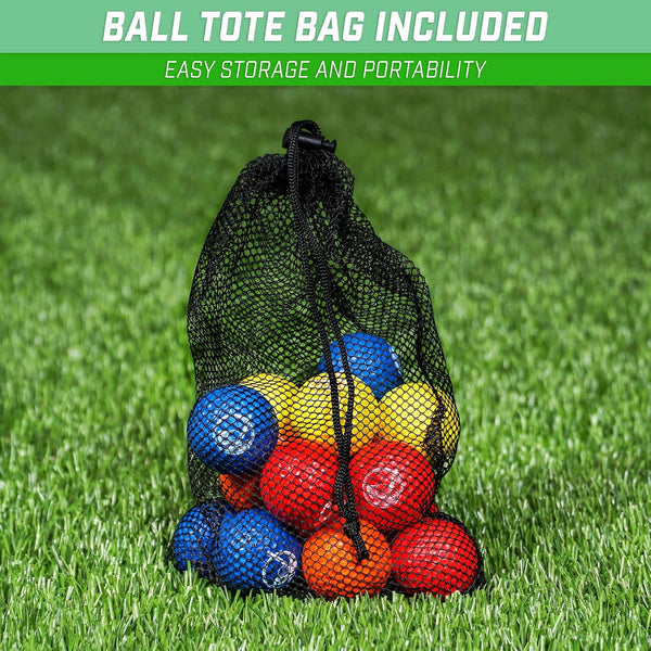 GoSports Foam Golf Balls – Limited Flight Golf Balls for Indoor and Outdoor Training, Realistic Feel Dimple Design, Long Lasting Safe Foam Golf