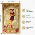 KIINO 78 Gold foil Tarot Cards with Guide Book Tarot Deck for Beginners and Professional Player with Box Tarot PVC Durable Waterproof Wrinkle