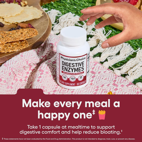 Physician'S CHOICE Digestive Enzymes - Multi Enzymes, Bromelain, Organic Prebiotics & Probiotics for Digestive Health & Gut Health - Bloating &