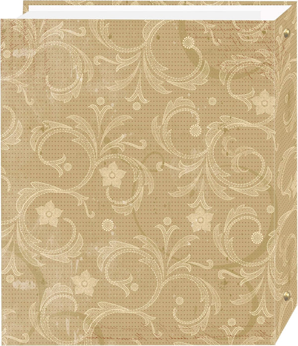 Magnetic Self-Stick 3-Ring Photo Album 100 Pages (50 Sheets), Jasmine Design Jasmine 8.25"x10.5" (Single Album) Album