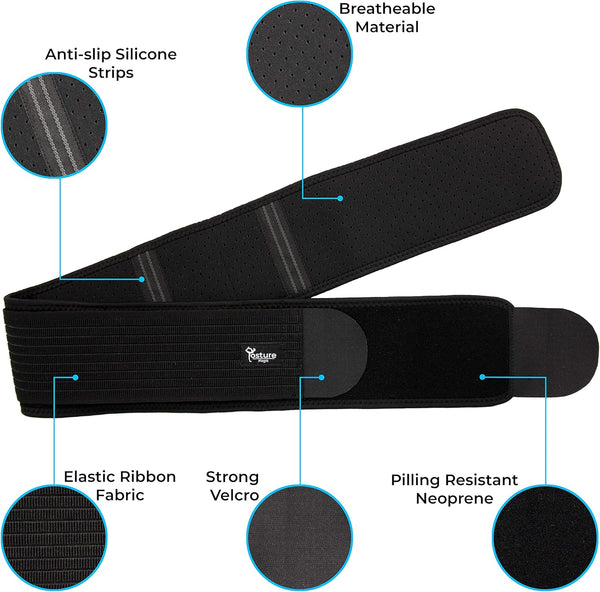 Posture Magic Sacroiliac SI Joint Support Belt for Women and Men - Reduce Sciatic, Pelvic, Lower Back and Leg Pain - Stabilize SI Joint (Regular