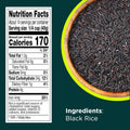 RiceSelect Black Rice, Whole-Grain, Gluten-Free, Non-GMO, and Vegan Rice, Kosher, 22oz Jar (Pack of 1) 22 Ounce (Pack of 1) Black Rice