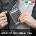 GSOIAX Novelty Slim Wallet for Men Leather Carbon Fiber RFID Blocking Minimalist Front Pocket Bifold mens Wallet with ID Window,12 Credit Card