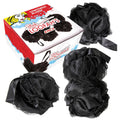 4 Pack Black Bath Loofah Sponge 60g Shower Mesh Ball - Exfoliating Body Scrubber for Men & Women - Durable Shower Puff Bath Loofa for Soothe Skin