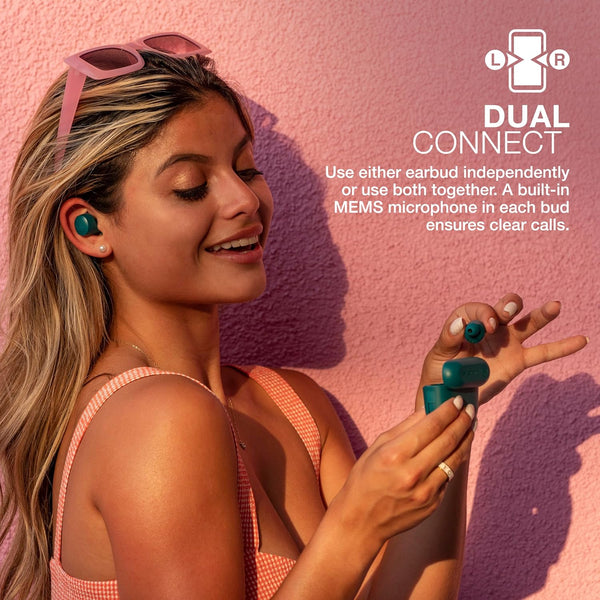 Jlab Go Air Pop True Wireless Bluetooth Earbuds & Charging Case, Teal, Dual Connect, IPX4 Sweat Resistance, Bluetooth 5 Connection, 3 EQ Sound