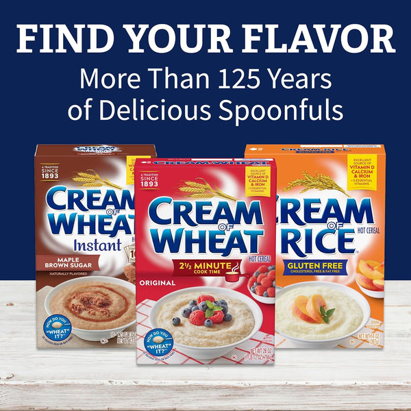 Cream of Wheat Instant Hot Cereal, Maple Brown Sugar, 1.23 Ounce, 10 Packets Maple Brown Sugar 12.3 Ounce (Pack of 1)