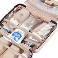 NISHEL Travel Toiletry Bag for Women, Portable Hanging Organizer for Travel-Sized Shampoo, Conditioner, Brushes Set, Makeup Accessories, Medium