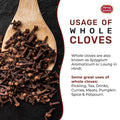 Cloves Whole Bulk 14 Oz Bag - Pure, Non-GMO, Premium Hand Picked Quality - Great for Foods, Clove Tea, Clove Pomander Balls & Potpourri - Aromatic