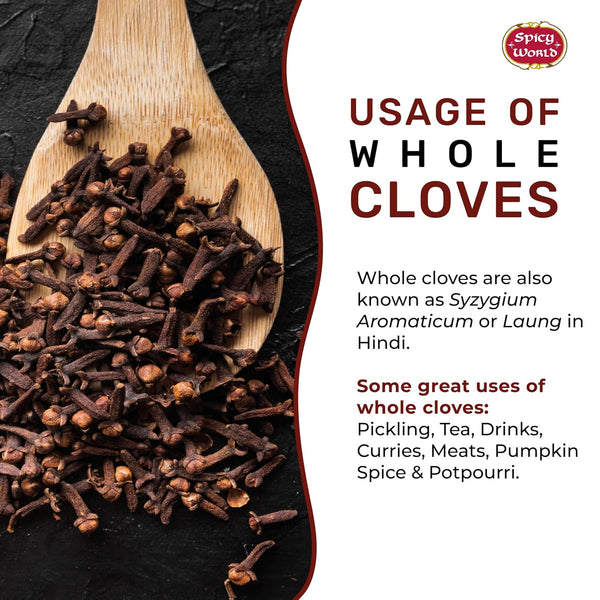 Cloves Whole Bulk 14 Oz Bag - Pure, Non-GMO, Premium Hand Picked Quality - Great for Foods, Clove Tea, Clove Pomander Balls & Potpourri - Aromatic