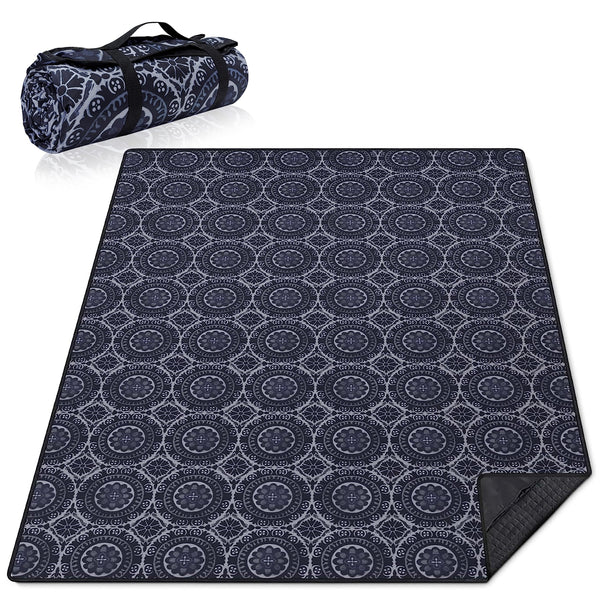 Supfitness Extra Large Picnic Blankets Waterproof Foldable (60 "x 80") Beach Blanket Waterproof Sandproof,3-Layer Thicking Mat Outdoor Packable
