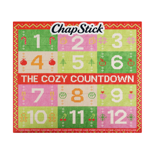 ChapStick Advent Calendar 2025 – Cozy Countdown to Christmas, Variety 12-Pack Lip Balm Gift Set, Holiday Gifts for Women, Men, Teens, Coworkers,