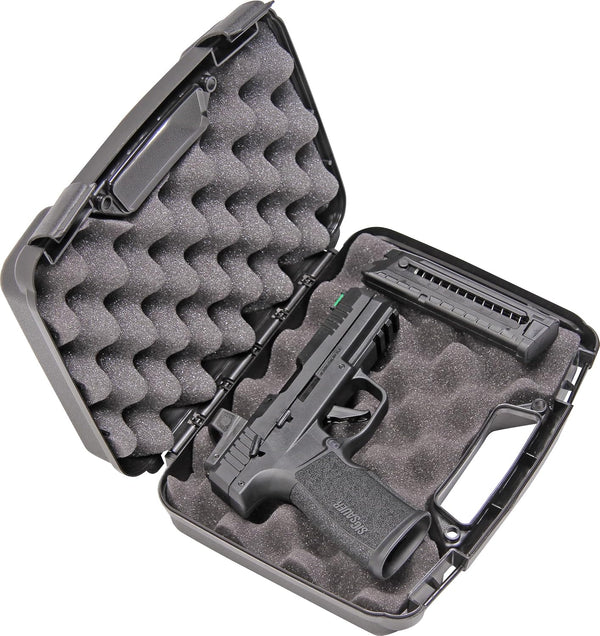 MTM 805-Single Pistol Handgun Case Up to 4" Revolver Barrel, USA Made Single Black