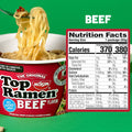 Nissin Top Ramen Bowl Ramen Noodle Soup, Beef, 3.28 Ounce (Pack of 6) Beef 3.28 Ounce (Pack of 6)