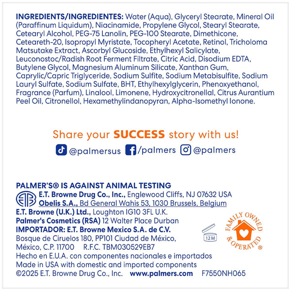 Palmer's Skin Success Anti-Dark Spot Fade Cream with Vitamin E and Niacinamide, for All Skin Types 2.7 Ounce
