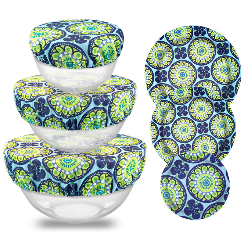 Wegreeco Reusable Bowl Covers - Set of 3,Funky Flower