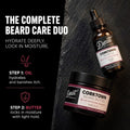 Detroit Grooming Co. Beard Oil & Beard Butter Bundle – Corktown (Vanilla, Tobacco & Cedarwood Scent) – Beard Hydration Set with Vitamin E &