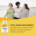 Vimergy Micro-C® Vitamin C Capsules – 500Mg per Capsule, Supports Immune Health*, Promotes Collagen Production, Supports Healthy Bones*, Kosher, Vegan & Gluten-Free, Travel Size 90 Capsules