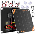 SUNAPEX 5W 12V Solar Panel Battery Charger Maintainer, Portable Waterproof Solar Trickle Charger with Built-In Charge Controller, Cig Plug,