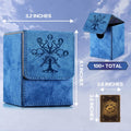 MTG Commander Deck Box with 2 Dividers, Fits 100+ Single Sleeved Cards, Strong Magnet Magic Gathering Deck Box, PU Leather Trading Card Storage