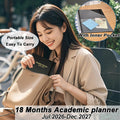 Monthly Planner 2026-2027 (7.4'' x 9.6''), 18 Months Calendar Book from Jul 2026-Dec 2027, 2026 Agenda Planner with Tabs & Pocket, 120GSM Paper,