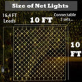 LED Net Lights, 270L 10×10 FT Outdoor Mesh Lights for patio, Pergolas 270LED 10×10FT Net lights Connectable