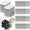 Lounsweer 100 Pcs Activated Charcoal Water Filter Coconut Shell Distiller Filters Activated Charcoal Sachets for Most Replacement Countertop Water