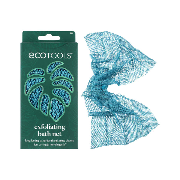 Ecotools Exfoliating Bath Net, Inspired by African Bath Net Sponge, Exfoliates & Cleanses Whole Body, Flexible & Reusable, Eco-Friendly Body