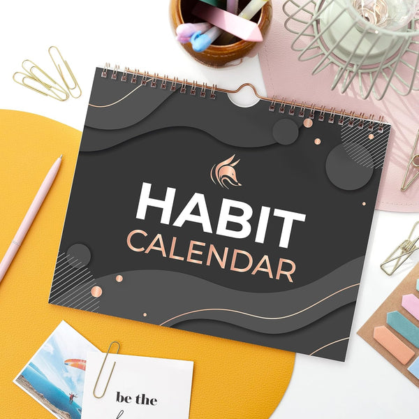 Clever Fox Habit Calendar Circle Ã¢ÂÂ 24-Month Inspirational Daily Habit Tracker with Colorful Pages Ã¢ÂÂ Routine & Goal Planner Journal (Black)